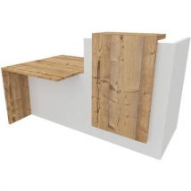 Buronomic - Mostr. Recepción l180 pmr derecha madera/blanco fifty fifty
