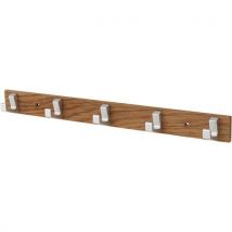 Gardelux by hermeta - Perchero de pared - madera - 5 colgadores - plata