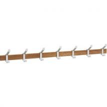 Gardelux by hermeta - Perchero de pared - madera - 7 colgadores - plata