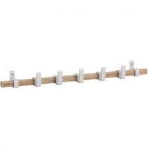 Gardelux by hermeta - Perchero de pared - madera - 5 colgadores - plata