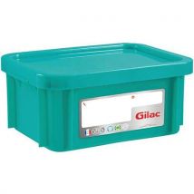 Gilac - Caja apilable haccp 12l verde 395x295x160 tap ouvercle - pp