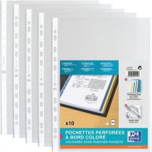 Oxford - Funda perf. Oxford paq. 10 a4 pp 90 lisa borde blanco
