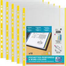 Oxford - Funda perf. Oxford paq. 10 a4 pp 90 lisa borde amar.