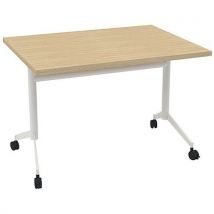 Quadrifoglio - Mesa de reunión - 120 x 80 x 73 - pop-up - roble/blanco