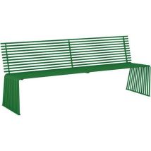 Urbantime - Banco plano con respaldo de acero inoxidable - verde