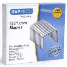 Rapesco - Caja de 1000 grapas 23/12 galvanizadas para brochadora