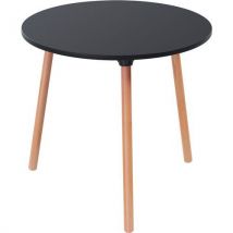 Paperflow - Mesa restaur. Palomba red. 80 cm - tablero negro