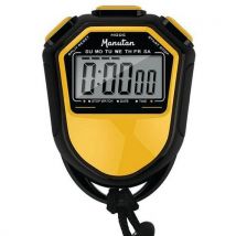 Manutan - Cronómetro digital amarillo 1/100e
