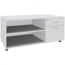 Simmob - Consola móvil 2 cajones 1 ds 120x60 blanco/blanco