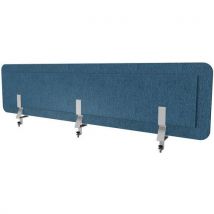 Pant. Acústica 140 cm azul jaspeado+3 pinzas dos escritorios - Manutan