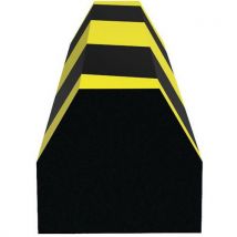 Paragolpes cónico para superficie - negro y amarillo - Manutan