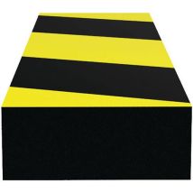 Paragolpes rectangular para superficie - negro y amarillo - Manutan