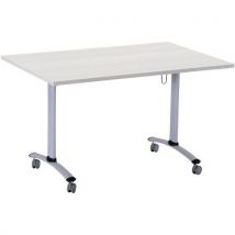 Manutan Expert - Mesa plegable eje laminada 80x80 cm gris/alu