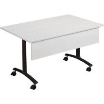 Manutan Expert - Mesa plegable eje laminada + panel tr. 160x80 cm gris/antrac