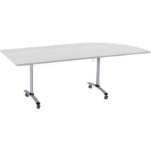 Mesa plegable 80 cm gris/alu - Tablero laminado con ángulo integrado dcha. - Ecológica y ergonómica - 10 años garantía - Manutan Expert