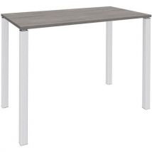 Simmob - Mesa alta 4 patas 140x105x60 cm roble gris/pata blanca