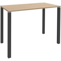 Simmob - Mesa alta 4 patas 140x105x60 cm roble claro/pata carbono