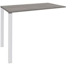 Simmob - Mesa alta 2 patas 140x105x60 cm roble gris/pata blanca