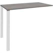Simmob - Mesa alta 2 patas 120x105x60 cm roble gris/pata blanca