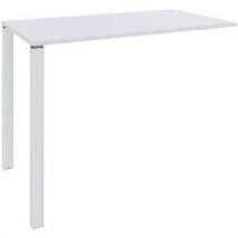 Simmob - Mesa alta 2 patas 120x105x60 cm blanco/pata blanca