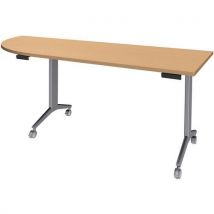Simmob - Mesa 200x80 cm ángulo izquierdo haya/pata aluminio