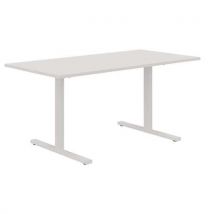 Manutan Expert - Escritorio recto 140 cm patas en t blanco/blanco manutan