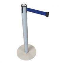 Poste gris con cinta retráctil 3 m azul - dlimit - Manutan