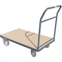 Manutan - Carro con respaldo fijo 933x513 mm - 500 kg - ruedas de tpr