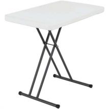 Lifetime - Mesa plegable ajustable 66x457 blanco