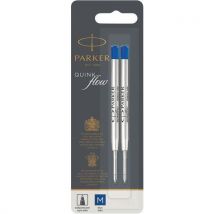 Parker - Recarga de bolígrafo quinkflow punta media azul lote de 2
