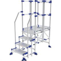 Tubesca-Comabi - Plataforma meca modul de 4 peldaños 1 m 3 bar. 2 rampas