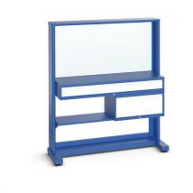 Bott - Puesto fijo con panel. Cajón y cajonera 1600 x 600 x 1820 mm