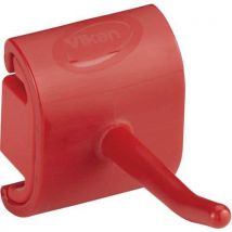 Vikan - Soporte de pared higiénico - gancho simple - 415 cm - rojo
