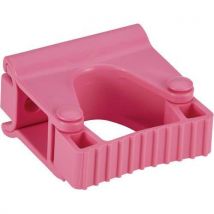 Vikan - Soporte de pared higiénico - clip grip - 83 cm - rosa