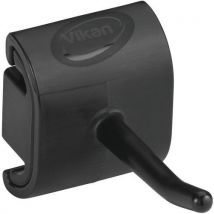 Vikan - Soporte de pared higiénico - gancho simple - 415 cm - negro