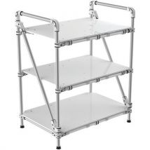 Trilogiq - Carro auxiliar tubular con balda maciza 900x600x1100