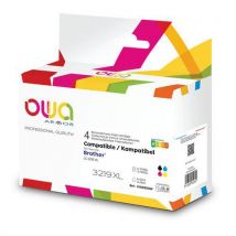 Owa - Pack de 4 cartuchos compatibles con brother lc3219 xl bcmy