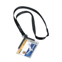 Durable - Portatarjetas deluxe con cordón de tejido - 1 tarjeta