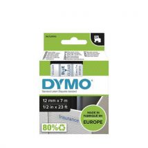 Dymo - Cinta transparente de 12 mm con letra azul ref. 45011