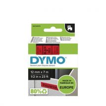 Dymo - Cinta de 12 mm con fondo rojo y letra negra ref. 45017