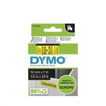 Dymo - Cinta de 12 mm con fondo amarillo y letra negra ref. 45018