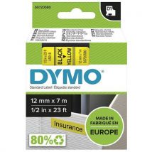 Dymo - Cinta de 12 mm con fondo amarillo y letra negra ref. 45018