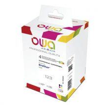 Owa - Pack de 4 cartuchos compatibles con brother lc123 bcmy - owa