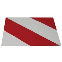 Gergosign - Zona de dos colores - 900 x 900 mm - rojo y blanco
