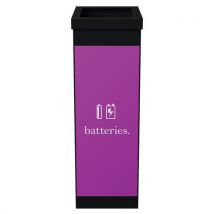 Paperflow - Papelera de recogida selectiva para pilas/baterías - violeta