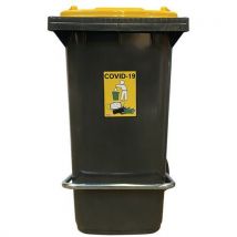 Mobil Plastic - Papelera sanitaria móvil con pedal de apertura - 80 l