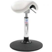 Taburete Mini Sway Flexmatic - Polipiel Blanco - Altura Media 53-72 cm - Ajustable - Global Professional Seating