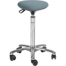 Taburete Tria Alto Gris/Verde - Tejido Cura - Altura Ajustable 57-83cm - Soporta 110kg - Global Professional Seating