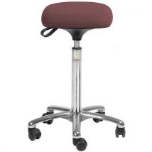 Global Professional Seating - Taburete tetra-tejido cura-ruedas-alto-fácil de rodar-rojo