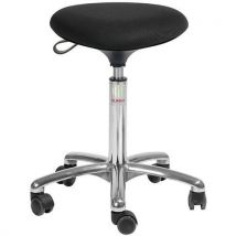 Global Professional Seating - Taburete tria-tejido 3d-ruedas-bajo-fácil de rodar-negro